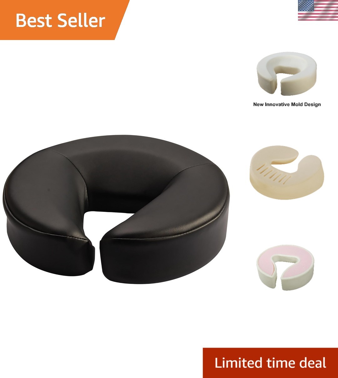 Professional Massage Table Headrest - 3.5 Inch Soft Foam, Easy-Clean Upholstery