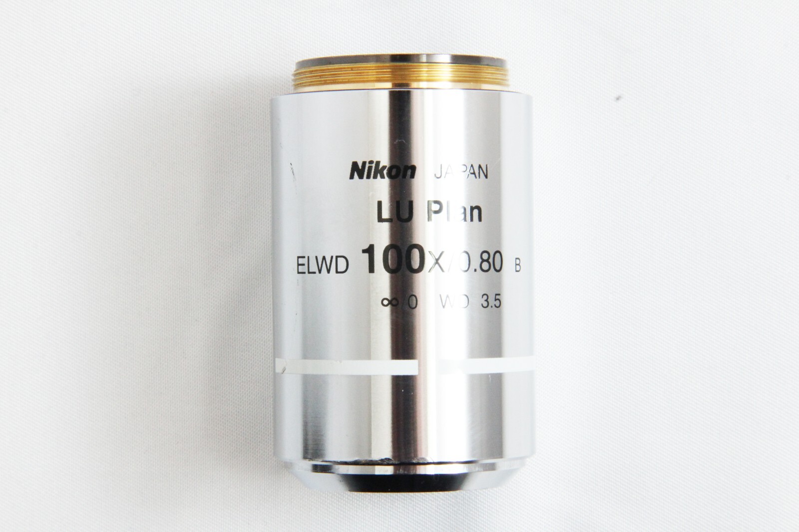 Nikon LU Plan ELWD 100x 0.80 B ∞/0 BD WD 3.5 Microscope Objective [32mm Thread]