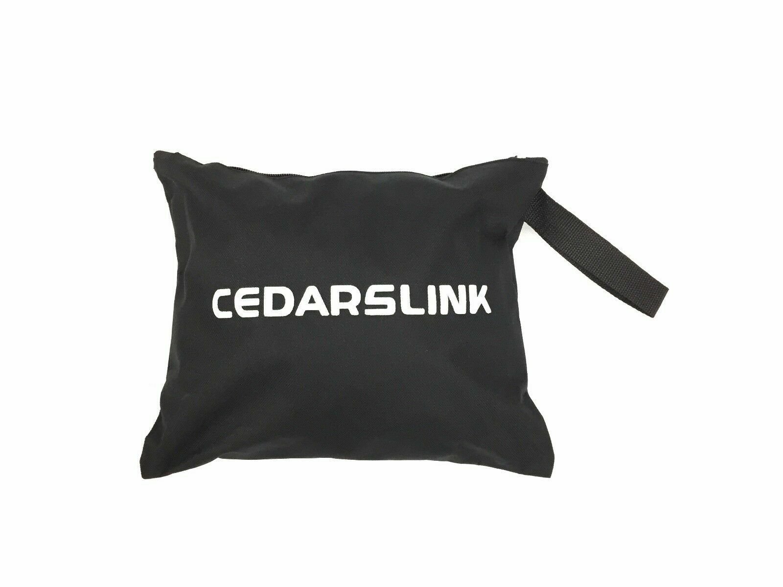 CedarsLink DJ Event Facade White/Black Scrim Metal Frame Booth W/Corner Table