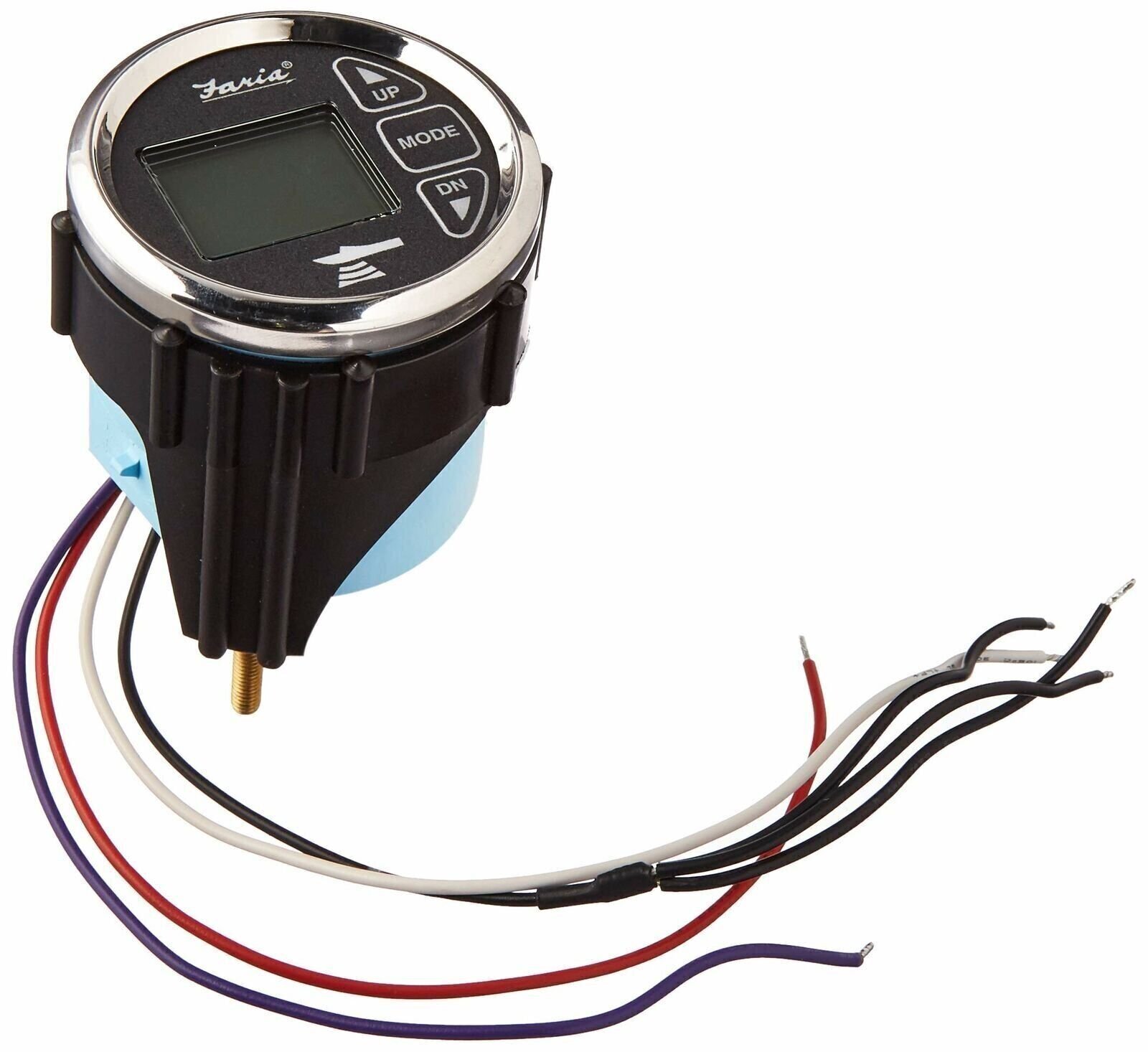 Faria Chesapeake 2" Black Dial SS Bezel In-Dash Mount Depth Gauge F13752