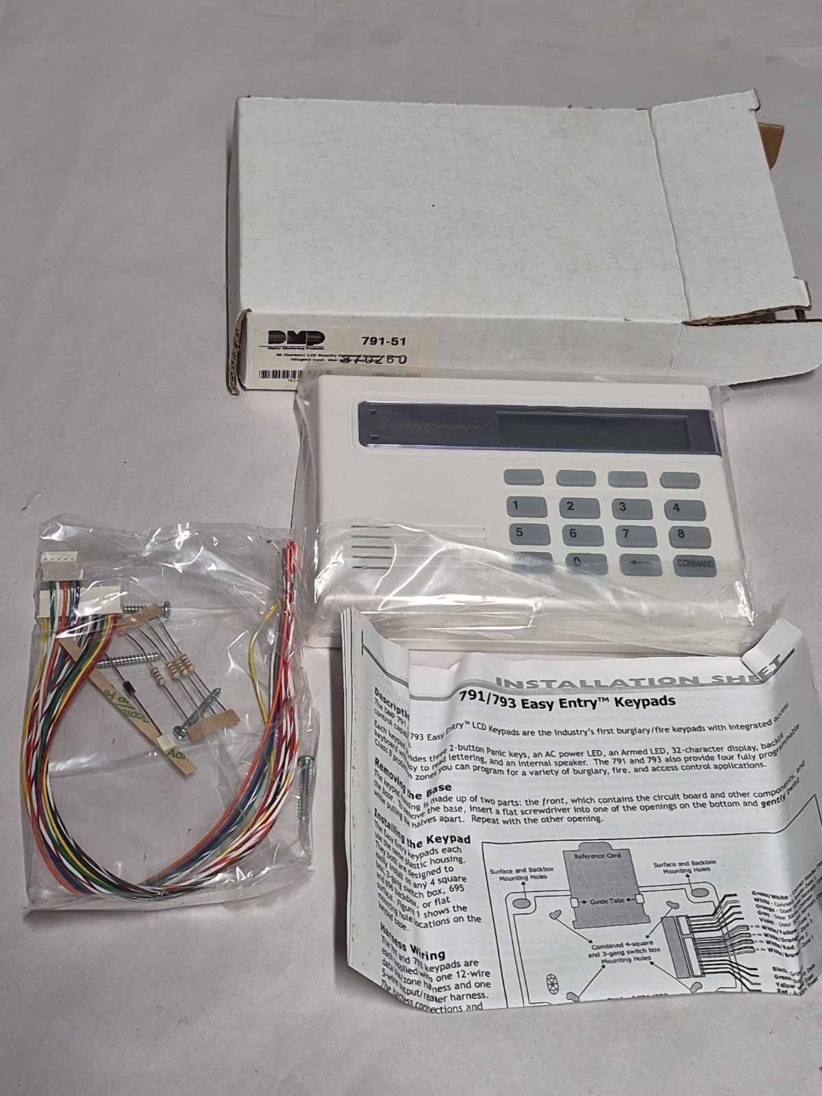 DMP 791 Easy Entry Keypad -  Prox Reader 4 Zones Nos