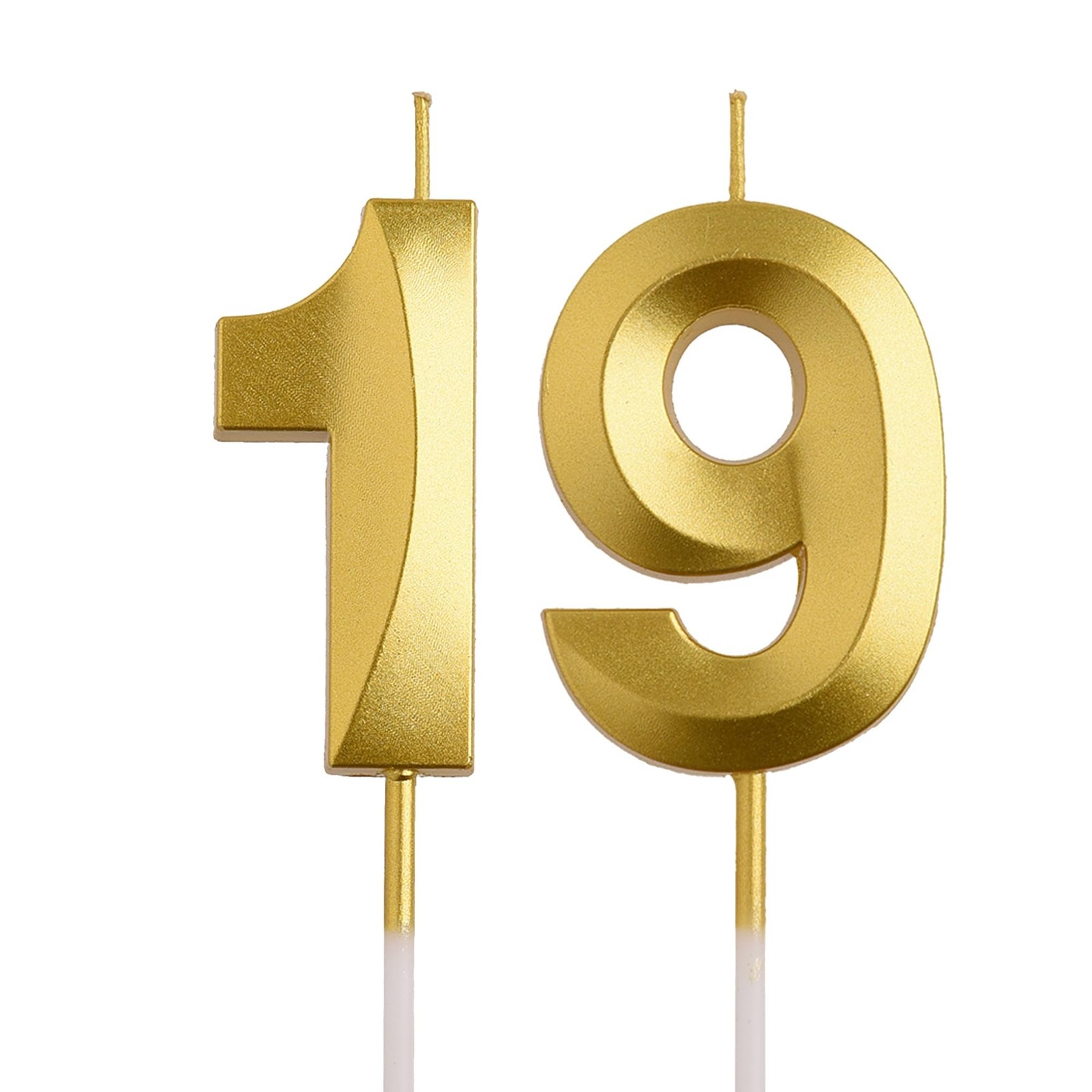 19 91 Birthday Candle Gold Smokeless | Smokeless 19th 91st Cake Candles Numbe...