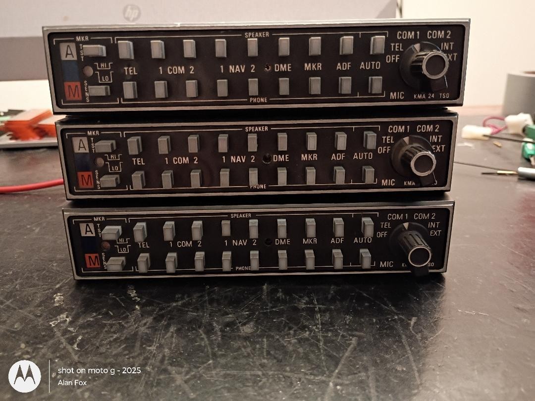 King KMA-24 Audio Panel P/N: 066-1055-03  Real nice ones !!!  YELLOW TAGGED