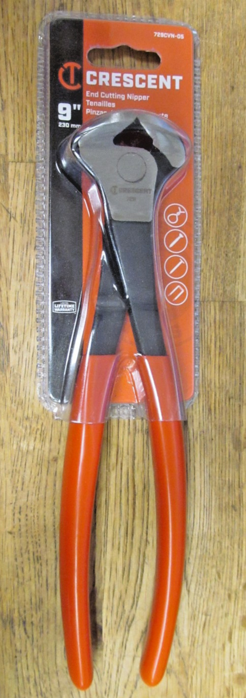 NEW CRESCENT 729CVN-05 END CUTTING NIPPERS 9" NON SLIP GRIPS  FREESHIP