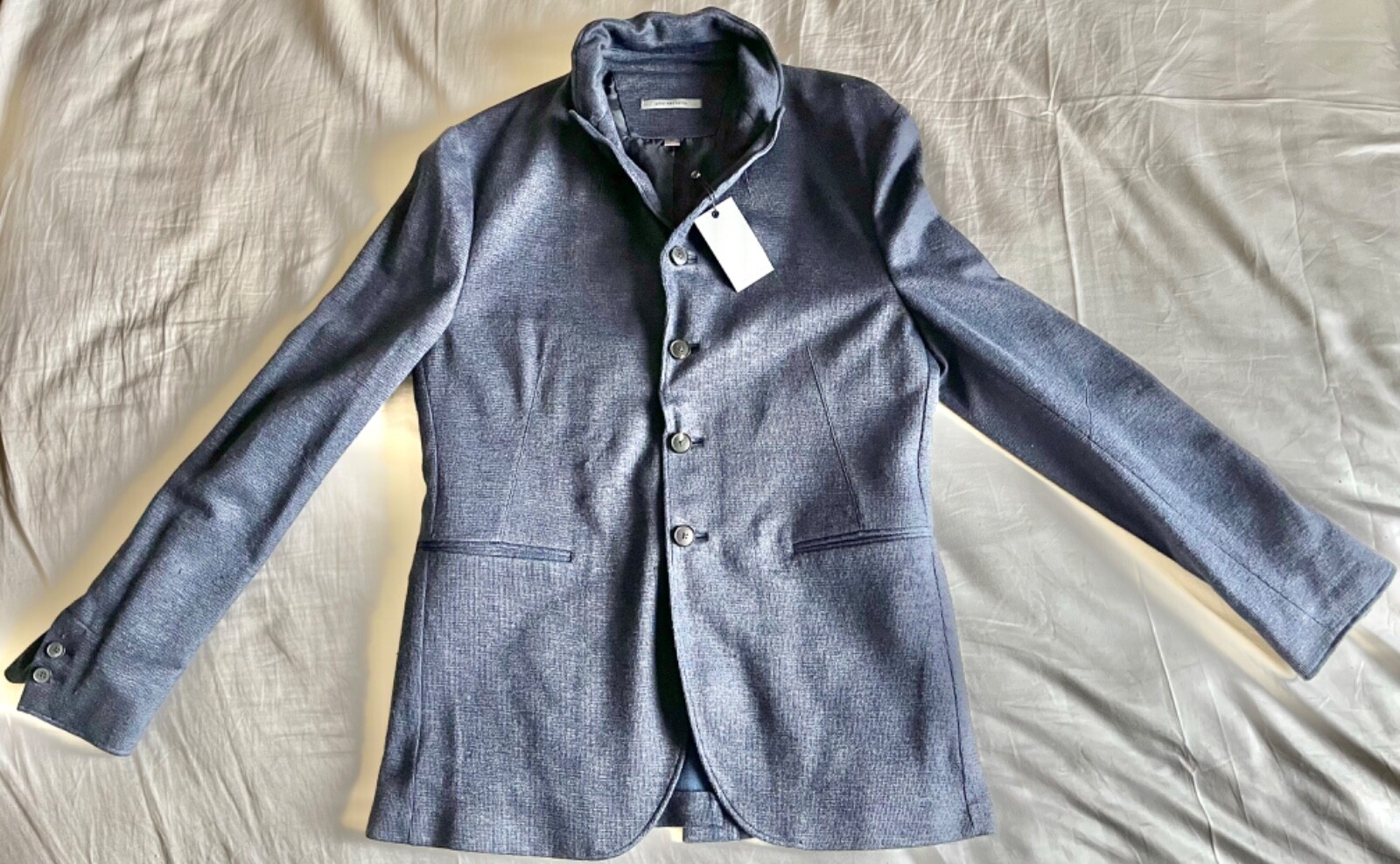 NWT JOHN VARVATOS Men’s Navy Blue Linen/Cotton Sports Blazer US40/EU50 PORTUGAL