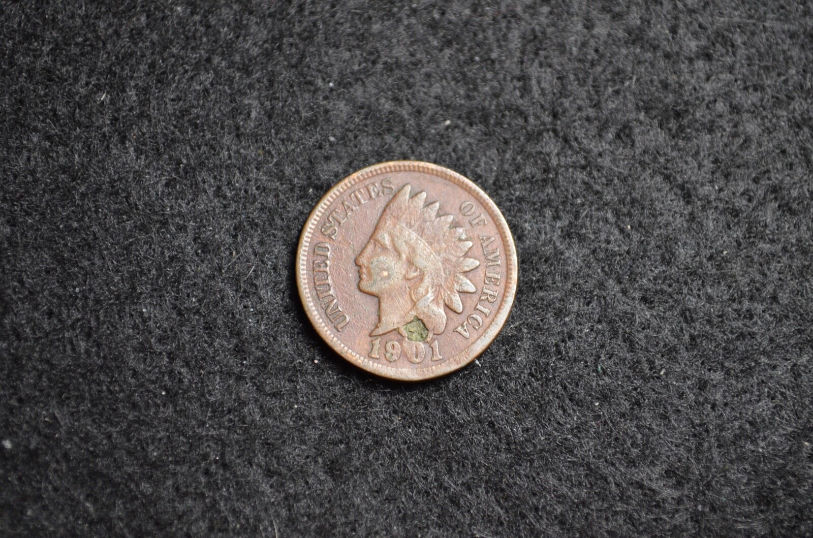 1901 INDIAN HEAD CENT PARTIAL LIBERTY SOLID NICE OLD COIN FREE SHIPPING #21