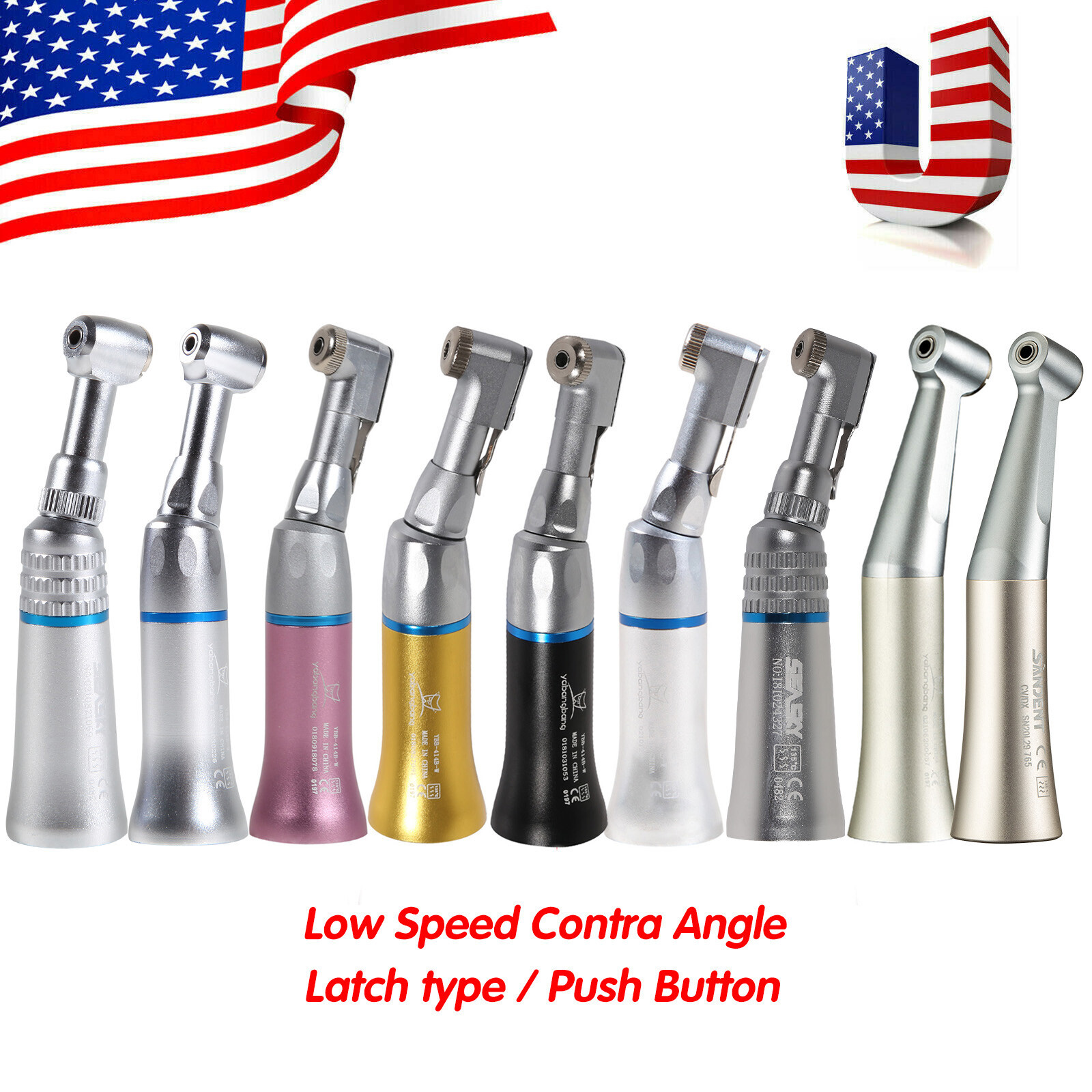 Dental Contra angle Slow low speed handpiece /Prophy Polishing 100 Cups E-type