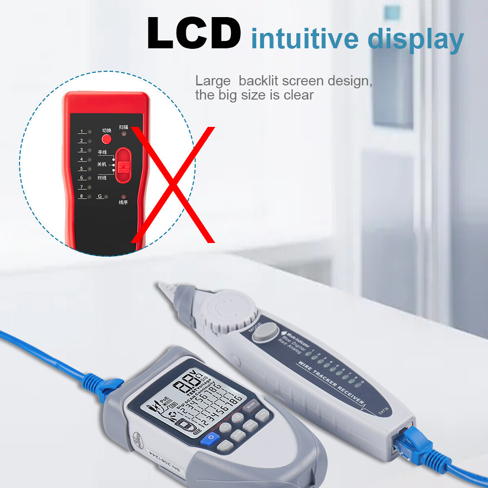 Ethernet Digital Network Cable Tester Electric Wire Tester Precision Multimeter
