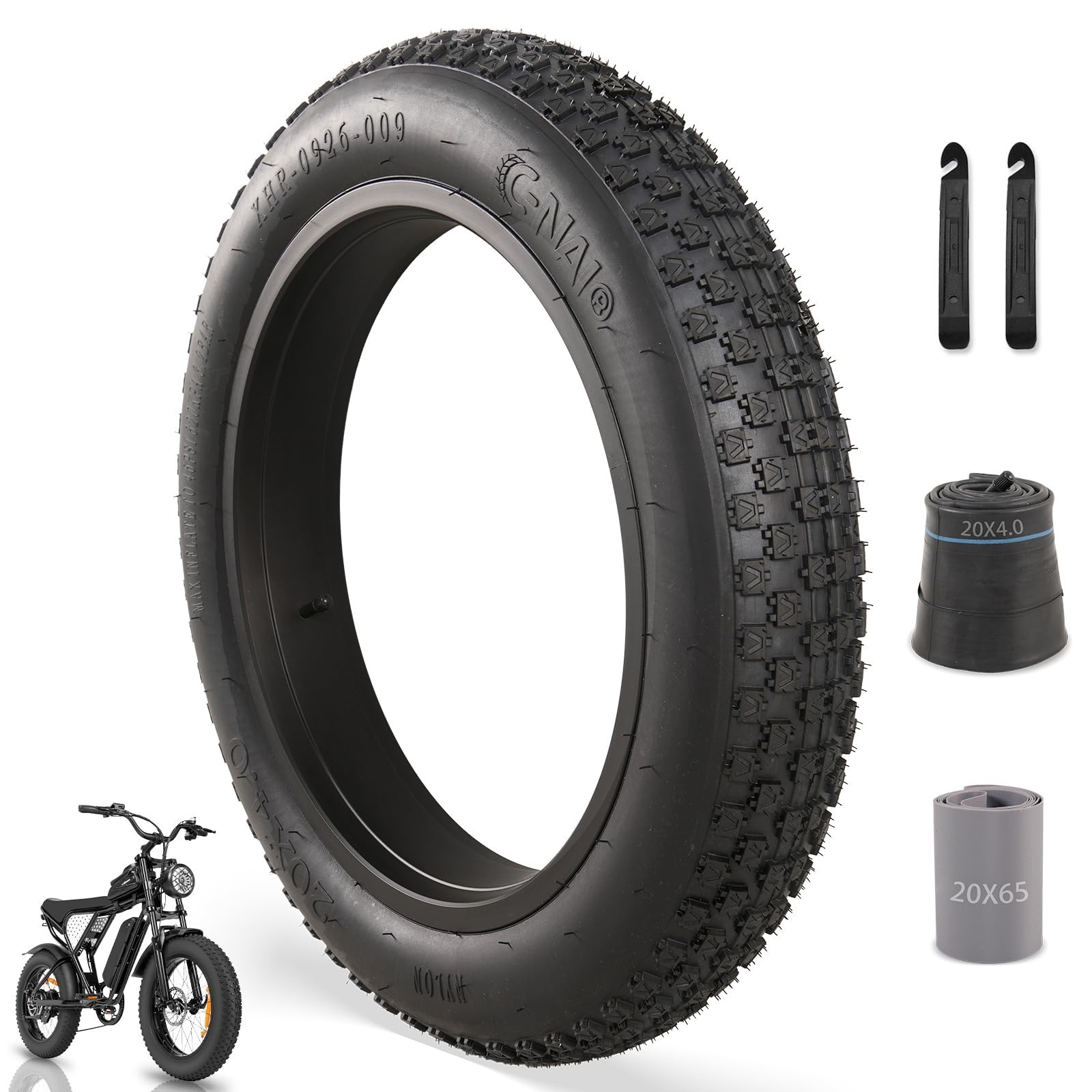20x4.0 Inch Fat Tire: Fit for Ebike and Mountain Bicycle - Puncture-Resistant...