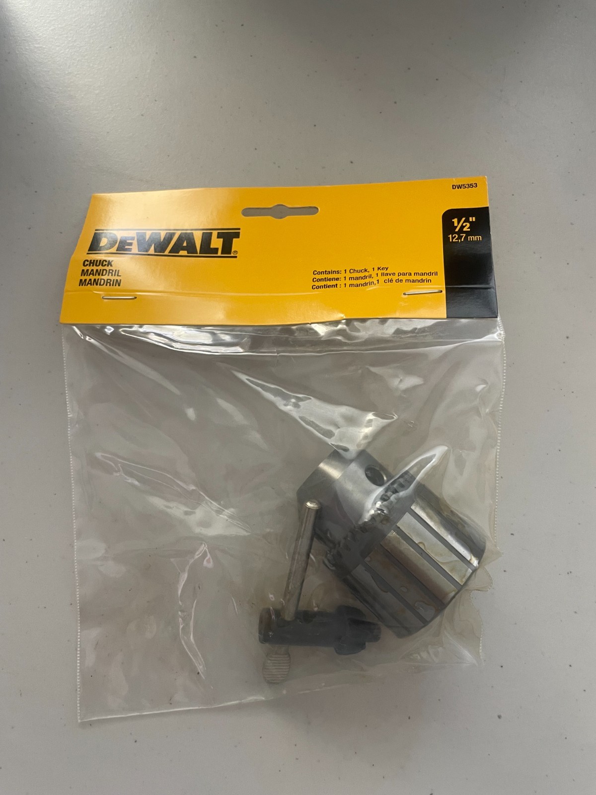 DeWalt DW5353 1/2" Chuck and Key New In Package