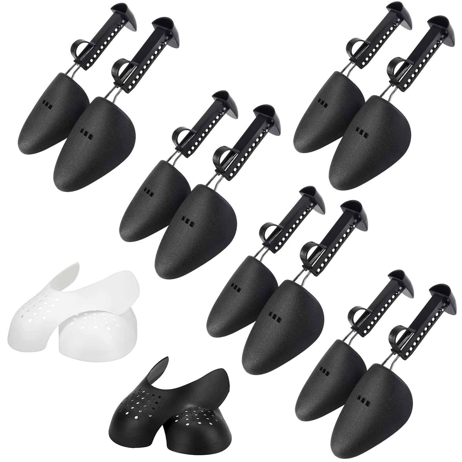 SYINUOYIS 7 Pairs Plastic Shoe Stretchers for Men shoes' size 5.5-11, Black
