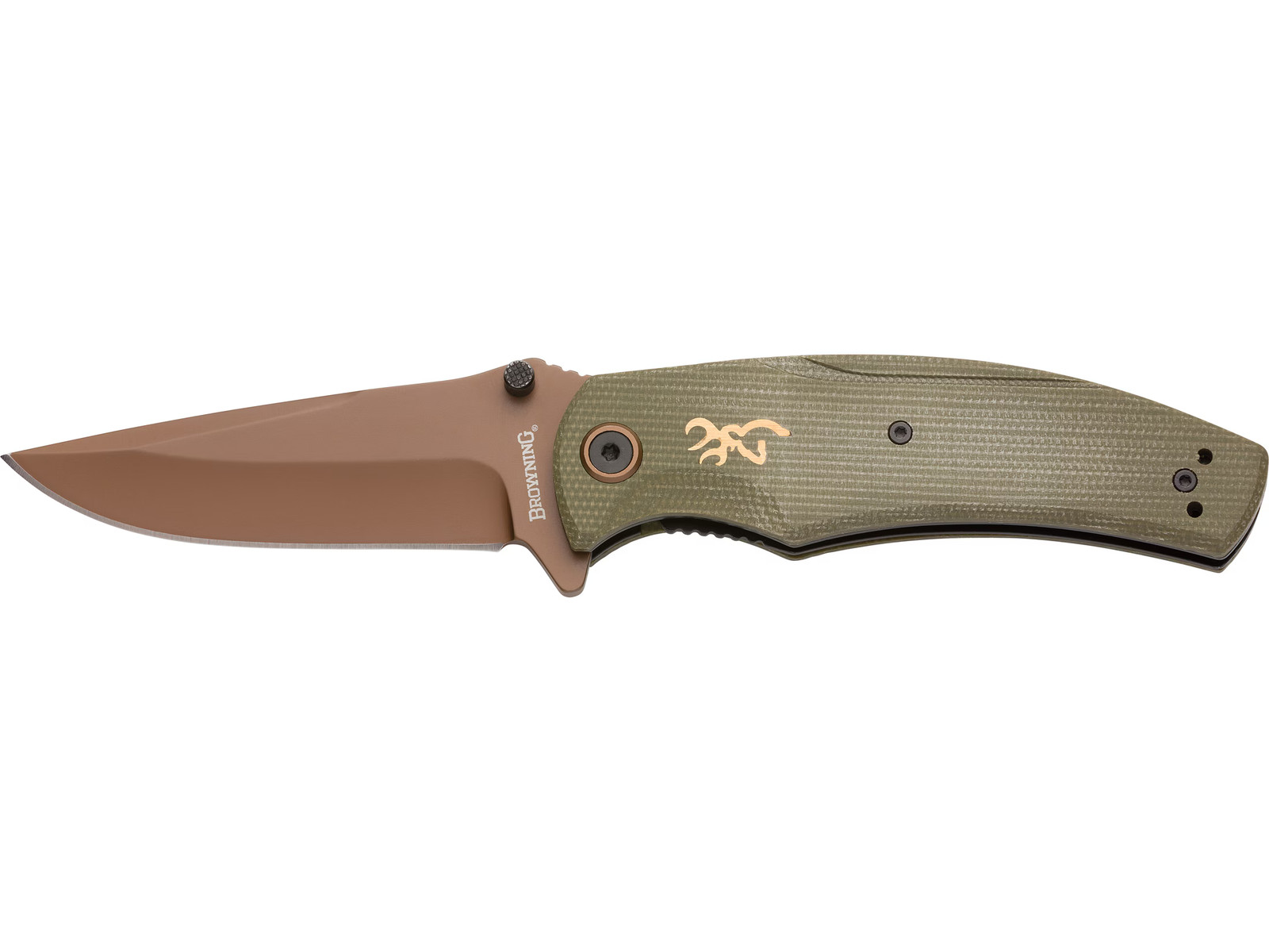 Browning Trailside Assisted Opening Pocket Knife 3.5" Drop Point D2 Titanium