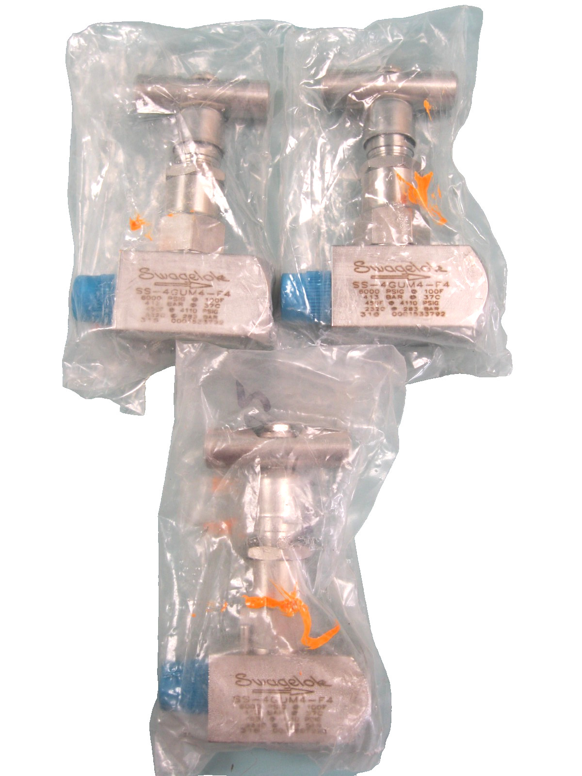 Lot (3) Swagelok SS-4GUM4-F4 Gen. Utility Needle Valve 1/4" MNPT x FNPT NEW G13