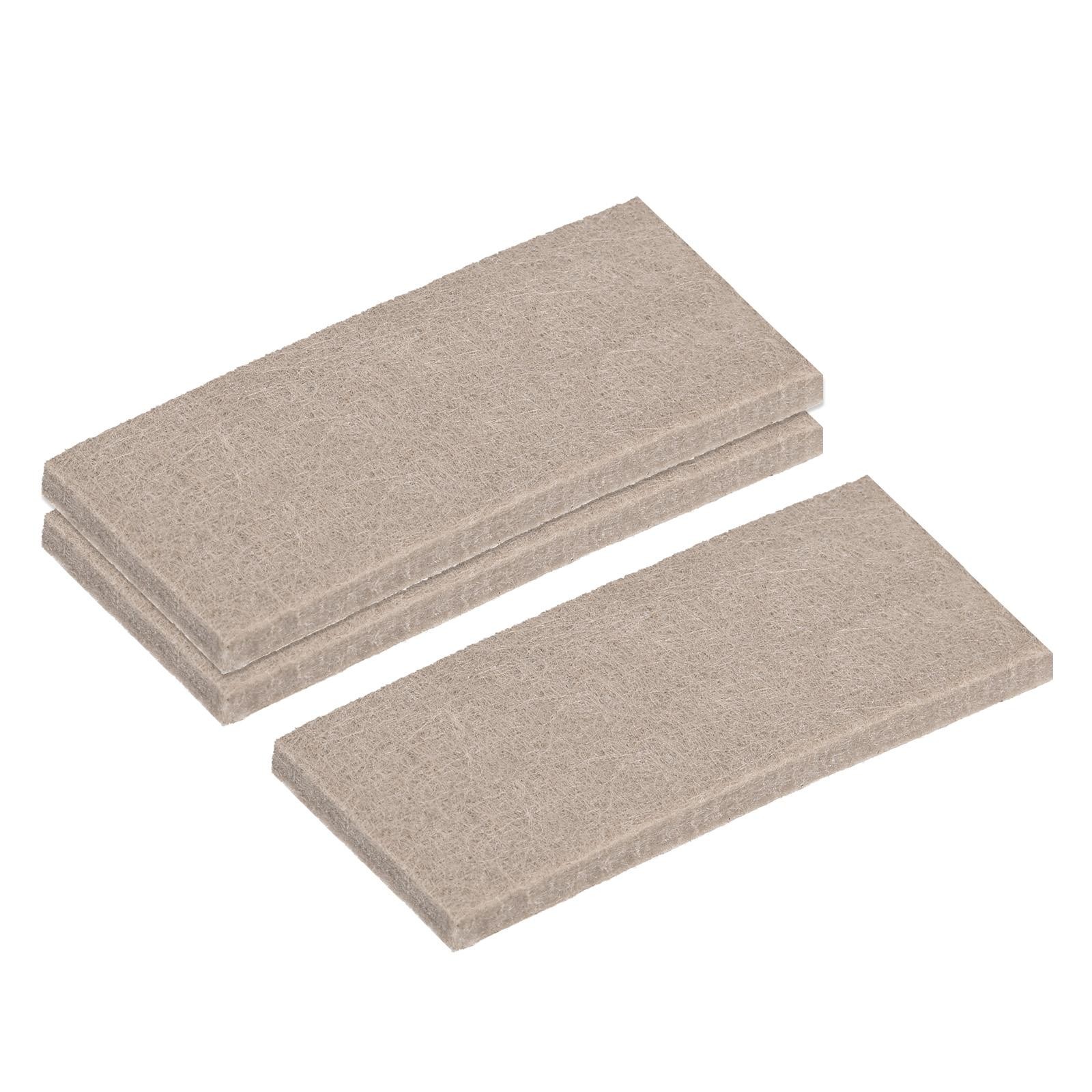 3pcs Self Adhesive Felt Tape 3.9 Inch x 2 Inch Furniture Strip Roll, Beige