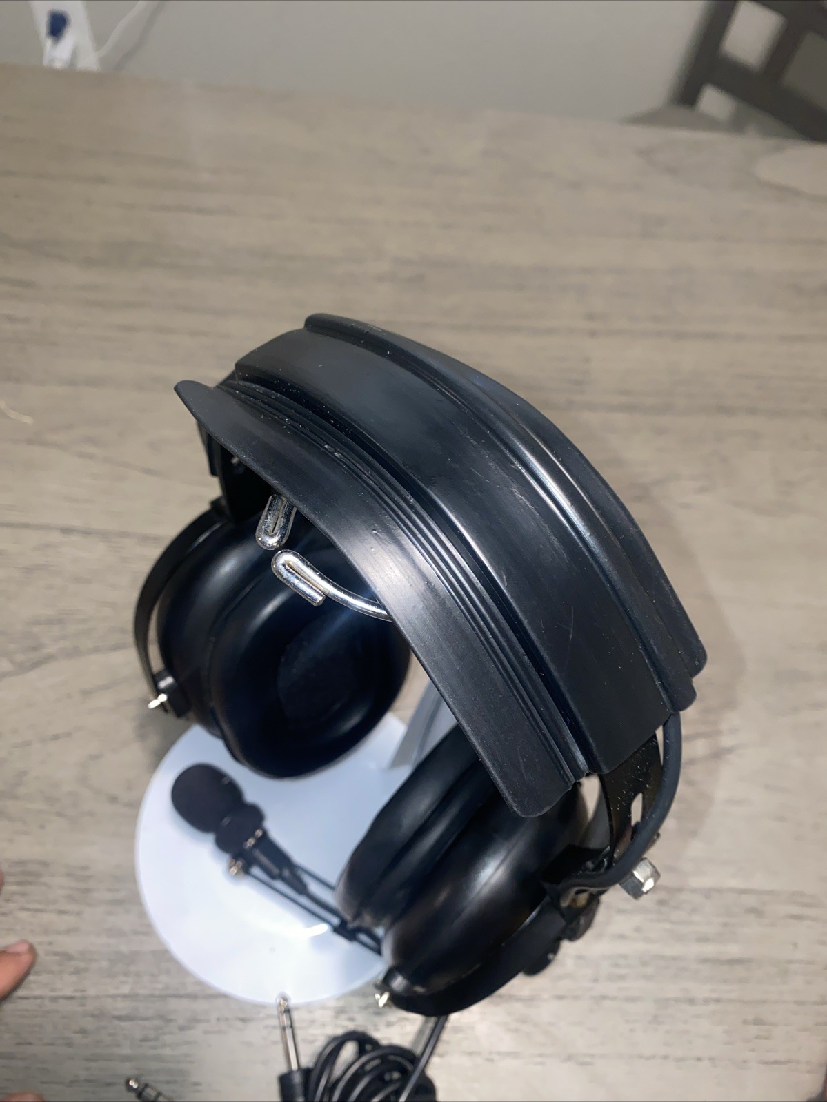 Flightcom Aviation Headset with Mic Untested As Is Very Good Conditon