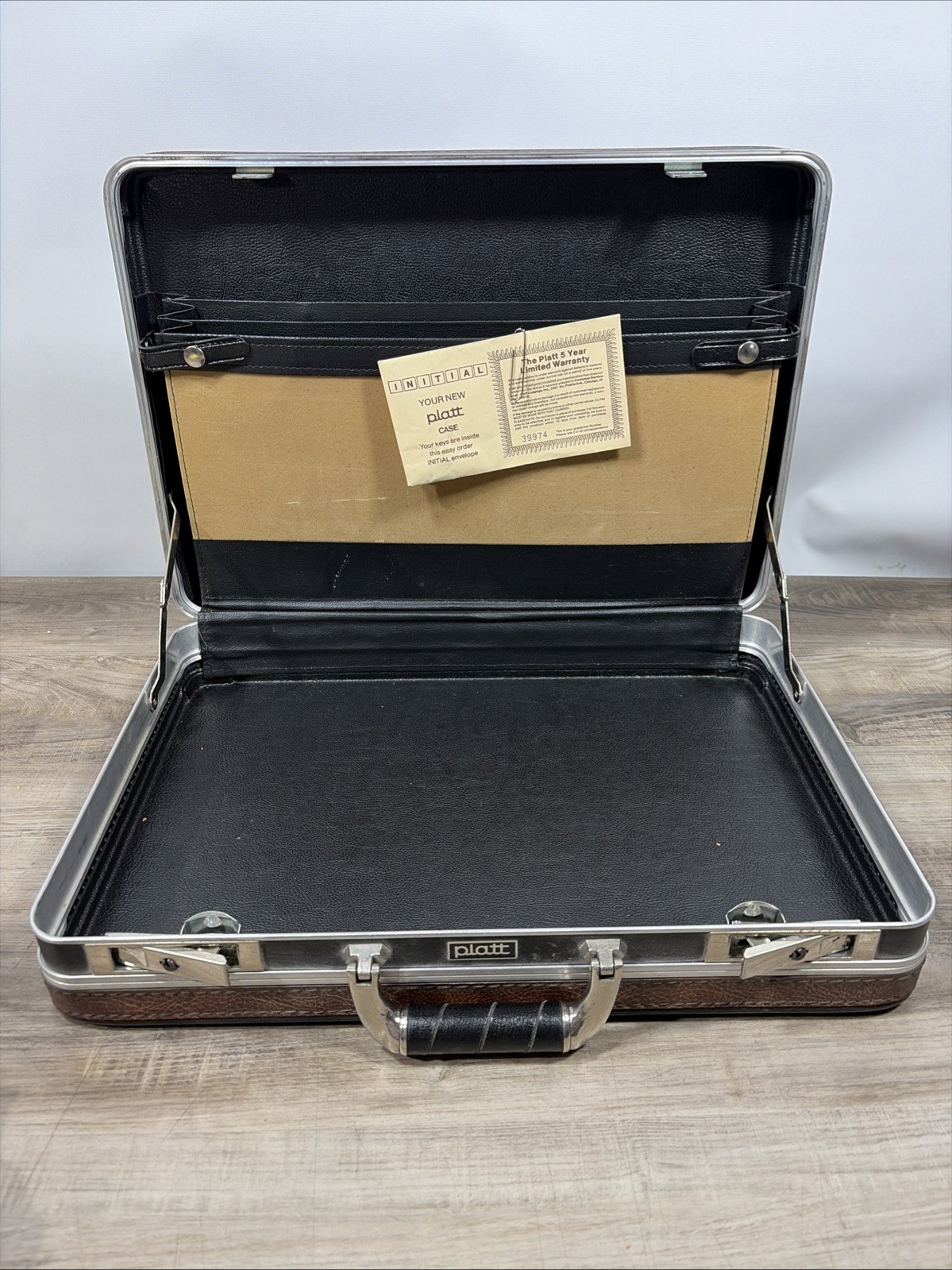 NOS PLATT Hard Plastic Briefcase / Attache Case Keys Included Nice HARD Case