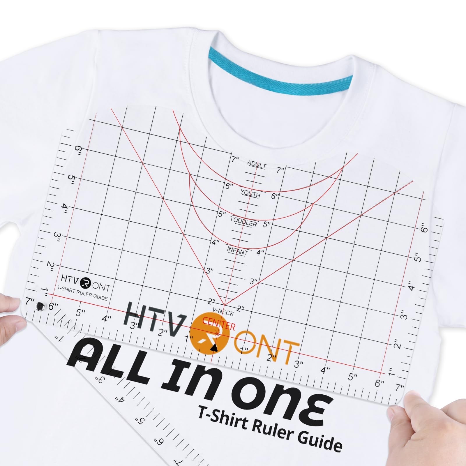 HTVRONT Tshirt Ruler Guide for Heat Press, Vinyl Alignment, Center Design | F...