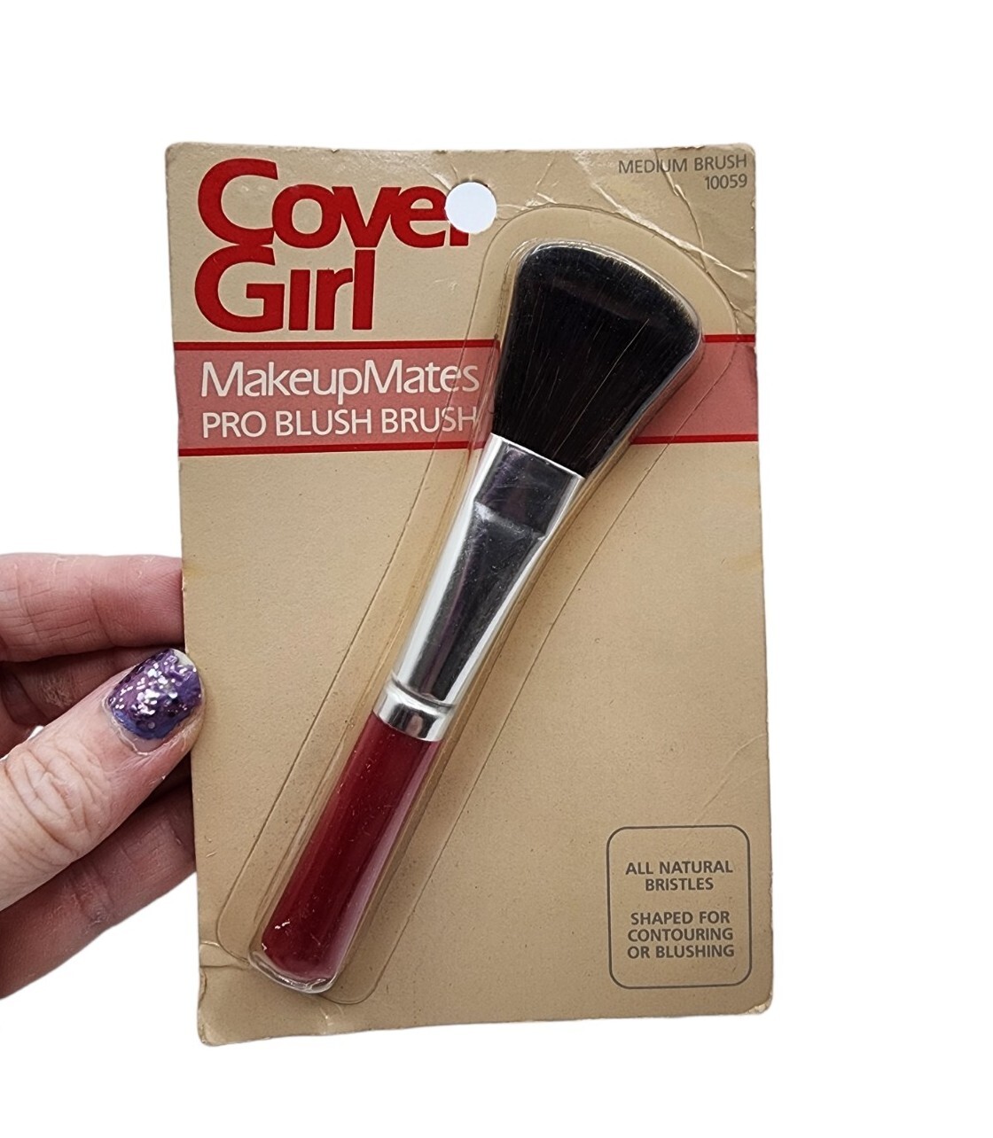 Vintage Covergirl Makeup Mates Medium Pro Blush Brush NOS Cover Girl New Prop