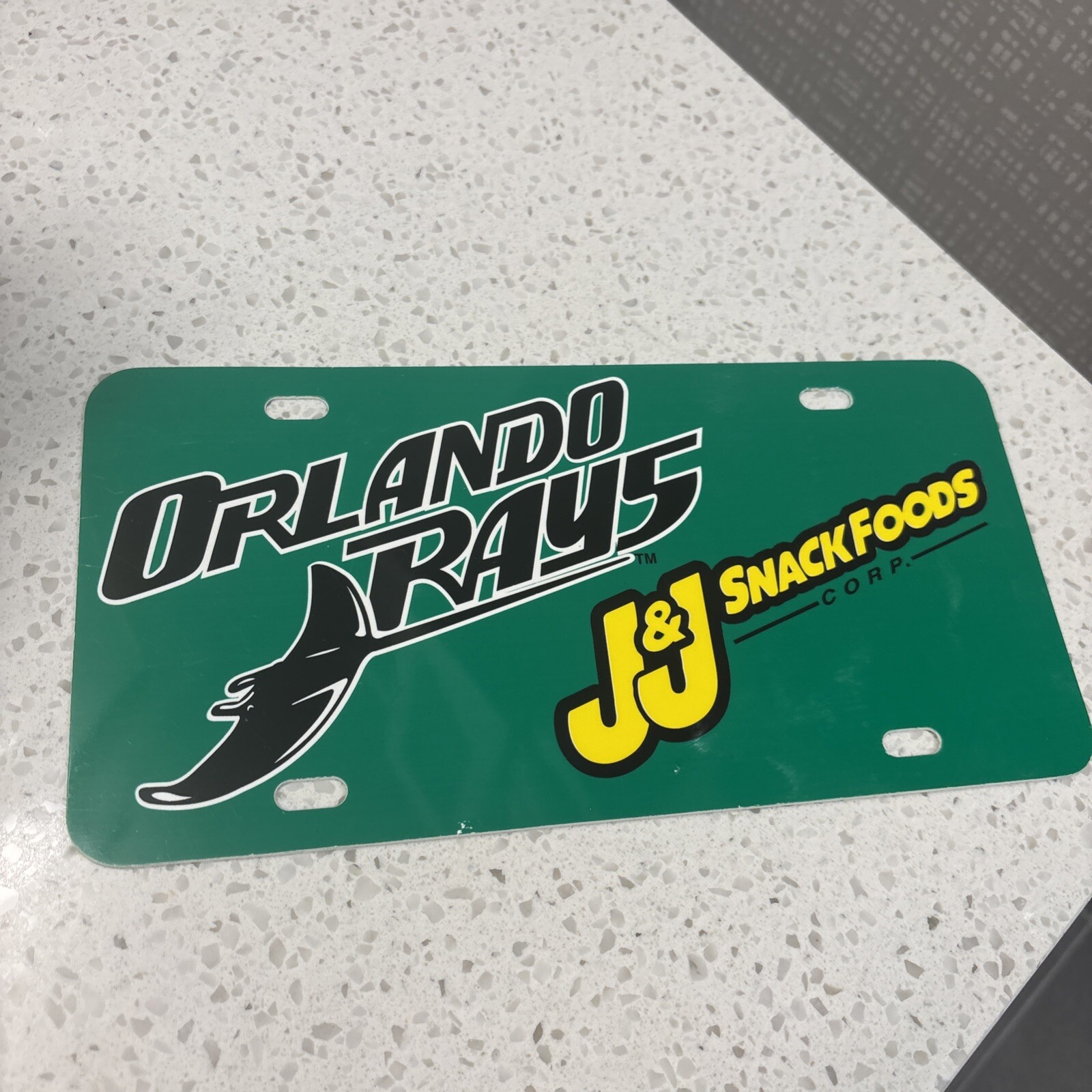 Defunct Minor League Baseball Orlando Rays Plastic License Plate Tag SGA