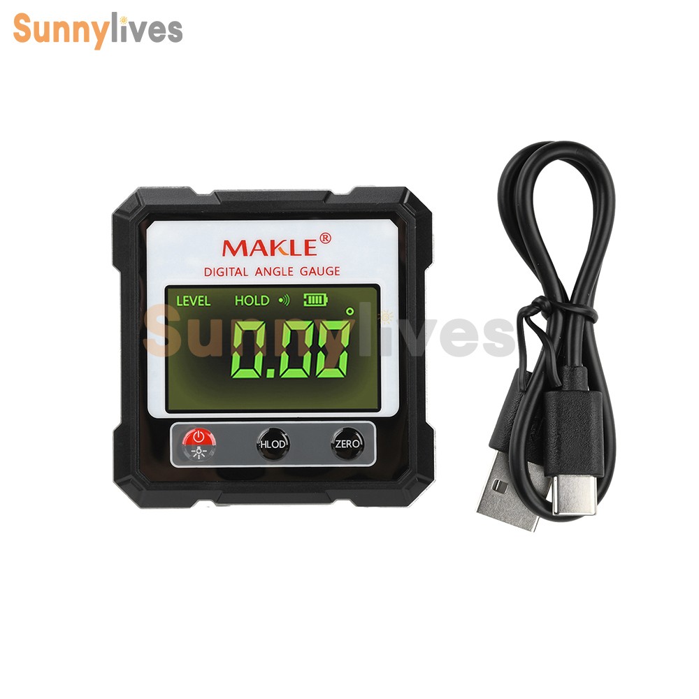 Digital Angle Finder Laser Level Gauge Inclinometer Magnetic Protractor Type-C