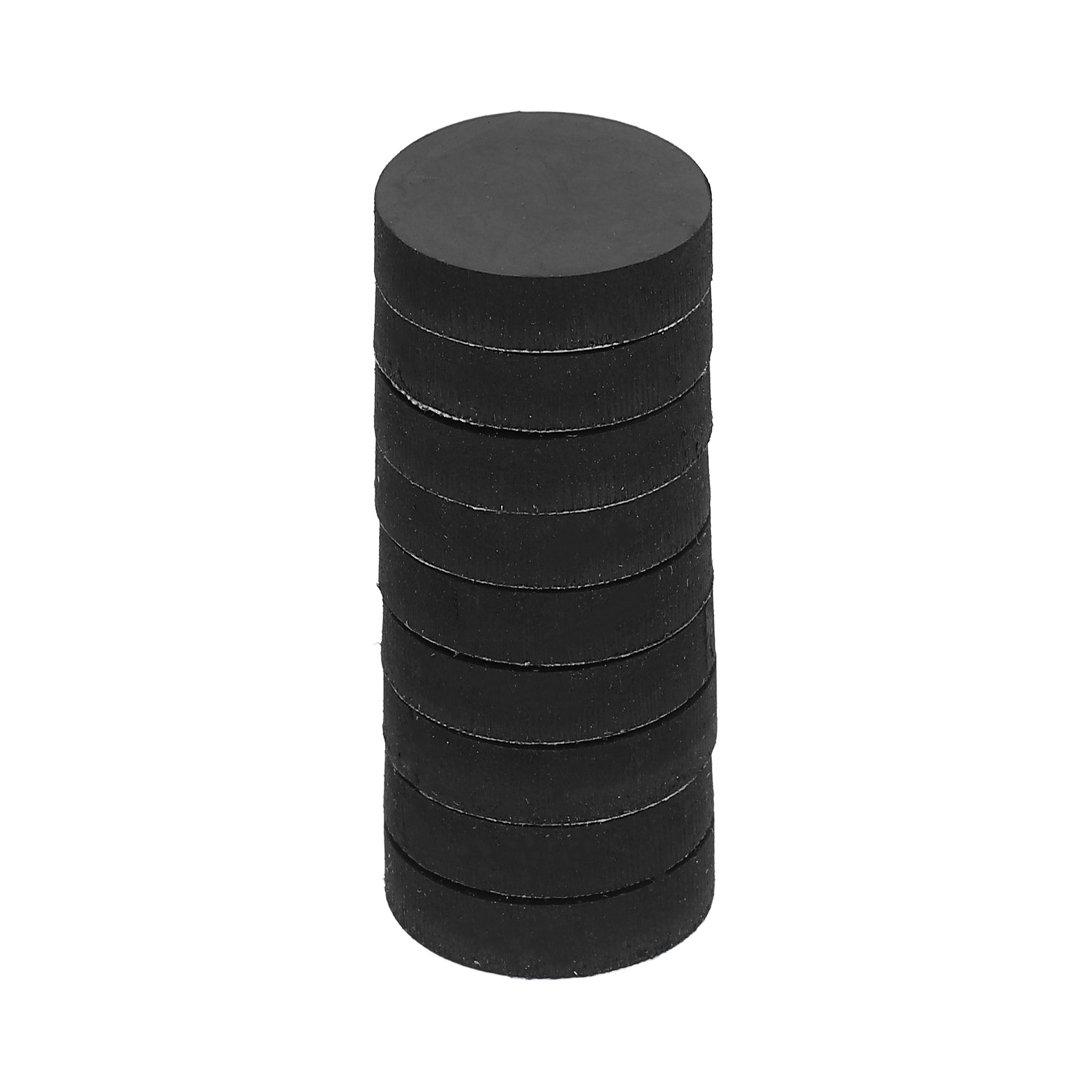 10Pcs 7/8" (22mmx5mm) Round Rubber Solid Discs Washers Self Adhesive Black