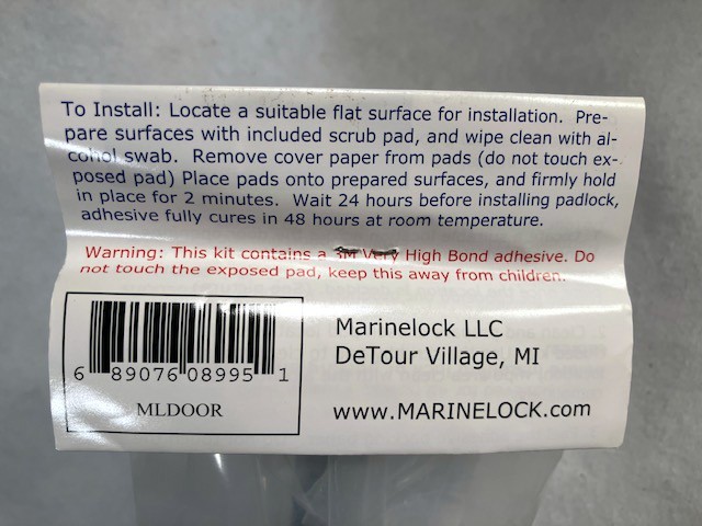 NEW Lockitdown REFRIGERATOR Lock KIT Marinelock MLDOOR Master PADLOCK Door KEY