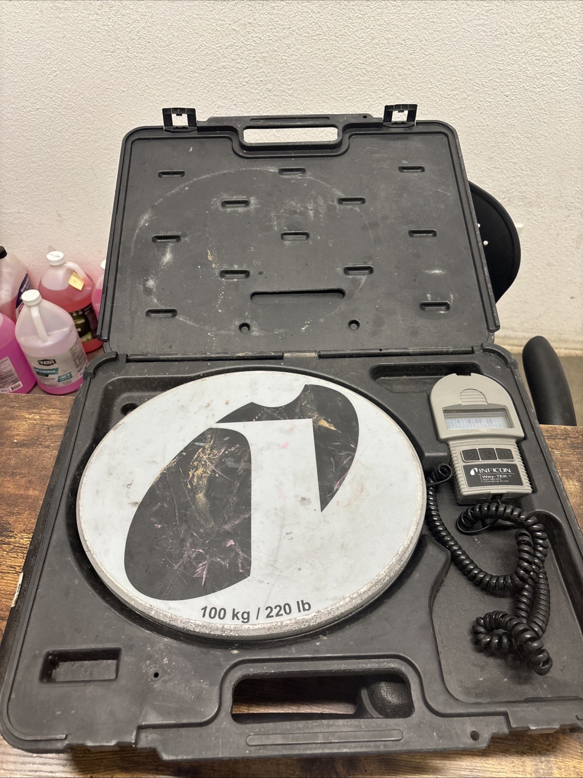 Inficon Wey-TEK 713-500-G1 220 Lbs/100 kg Refrigerant Charging Scale With Case