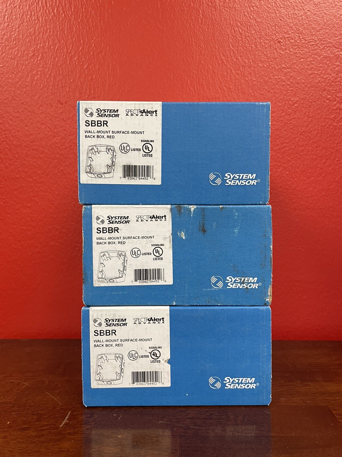 System Sensor SBBR Wall Mount Back Box - Red (BRAND NEW, FREE SHIP)