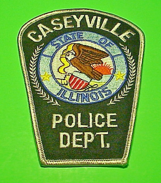 CASEYVILLE  ILLINOIS  IL ( SILVER ) 5 1/4" POLICE PATCH  FREE SHIPPING!!!