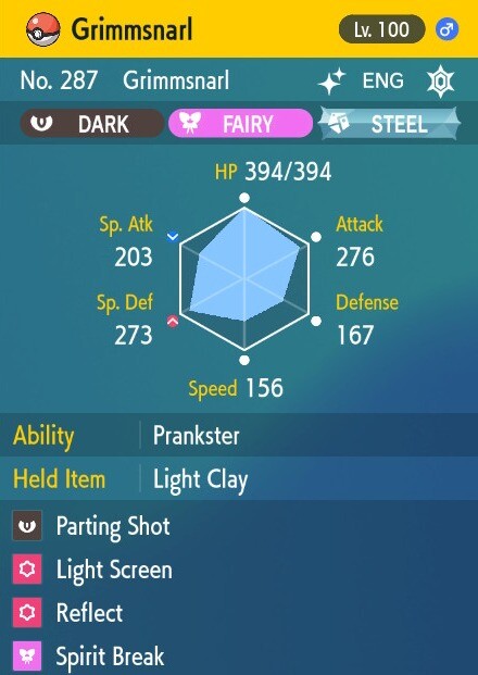 Pokemon Scarlet and Violet 6iv Shiny Max EV Grimmsnarl