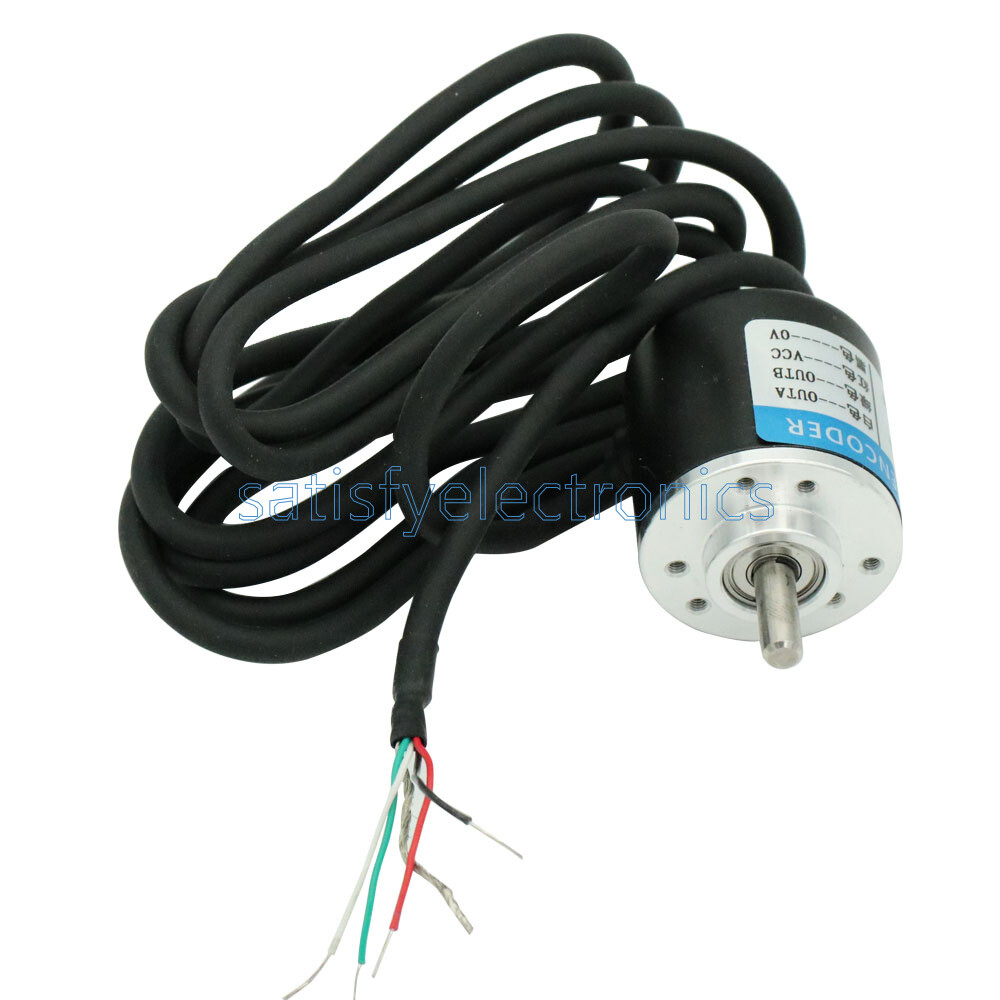 1pcs 360P/R Incremental Rotary Encoder AB phase encoder 6mm Shaft W coupling