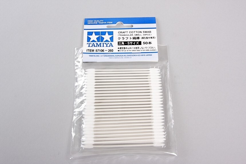 Tamiya Craft Cotton Swab (Triangular Small 50 Pieces) # 87106