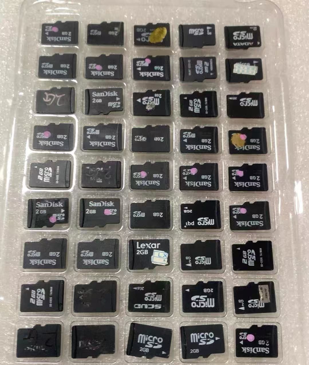 50pcs wholesale 1GB TF SD Cards Flash Memory Mixed BRAND
