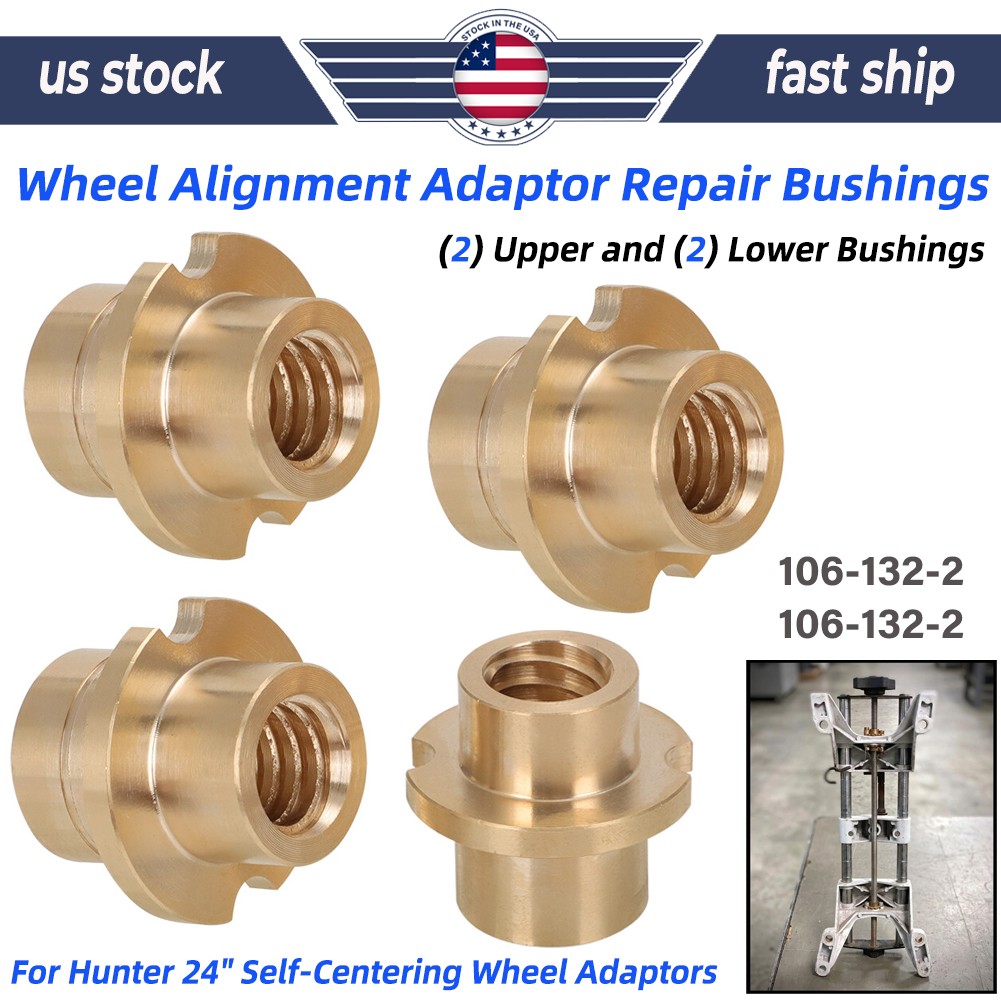 4pc For Hunter Wheel Alignment Adaptor Repair Bushings 106-132 (2) & 106-133 (2)