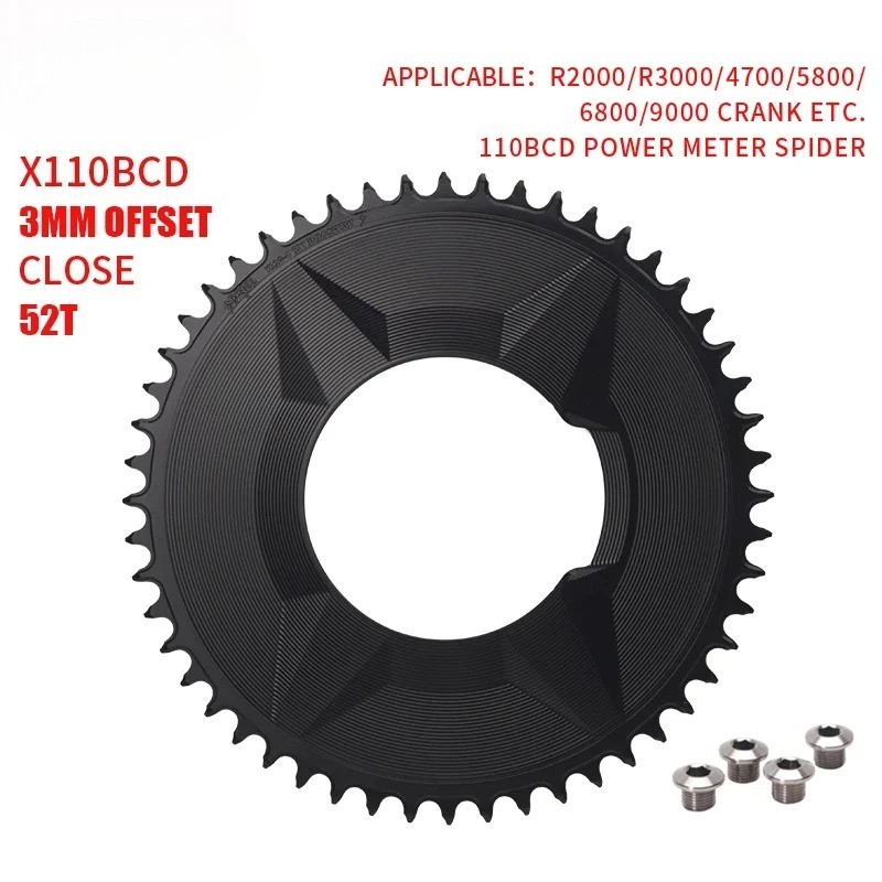 3mm Offset Chainwheel 110bcd Round Chainring 48T 50T 52T 54T 56T 58T for Shimano