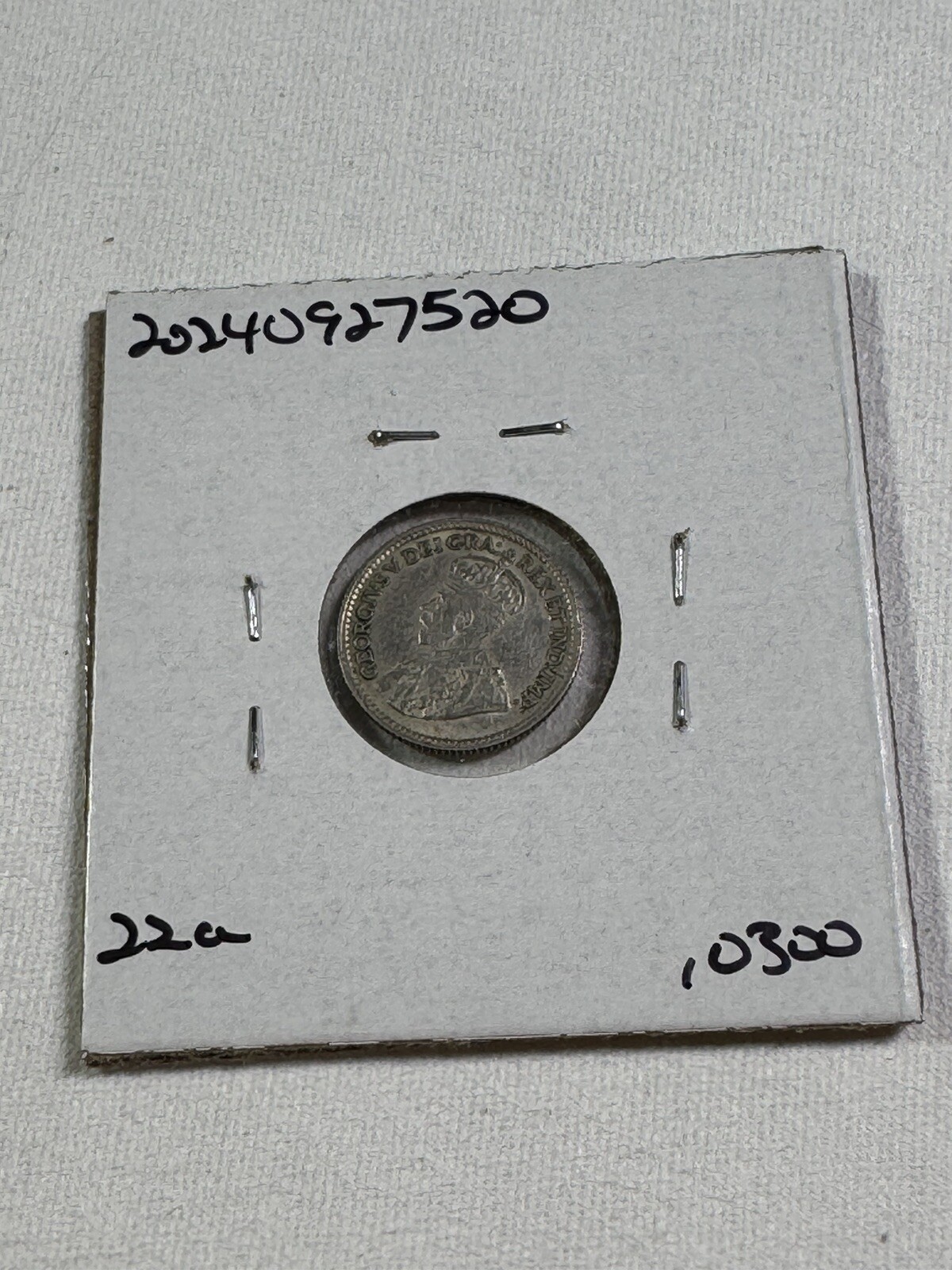 1920 Canada 5 Cents Small Silver Coin