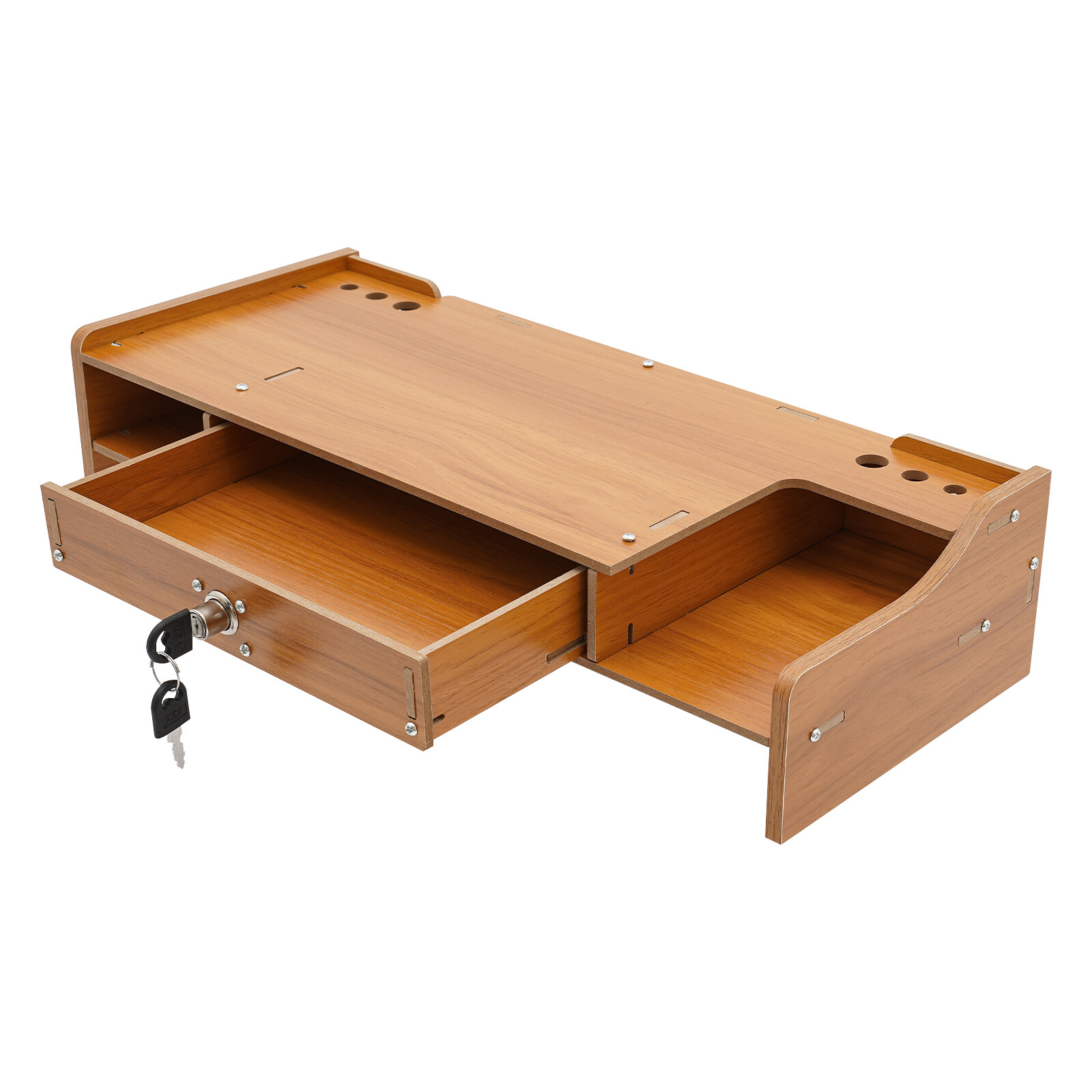Monitor Stand Riser Computer Laptop Riser Shelf Organizer w/Drawer Phone Holder