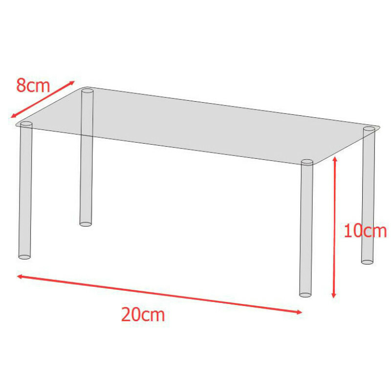 Acrylic Display Shelf Clear Product Stand Model Removable Transparent New