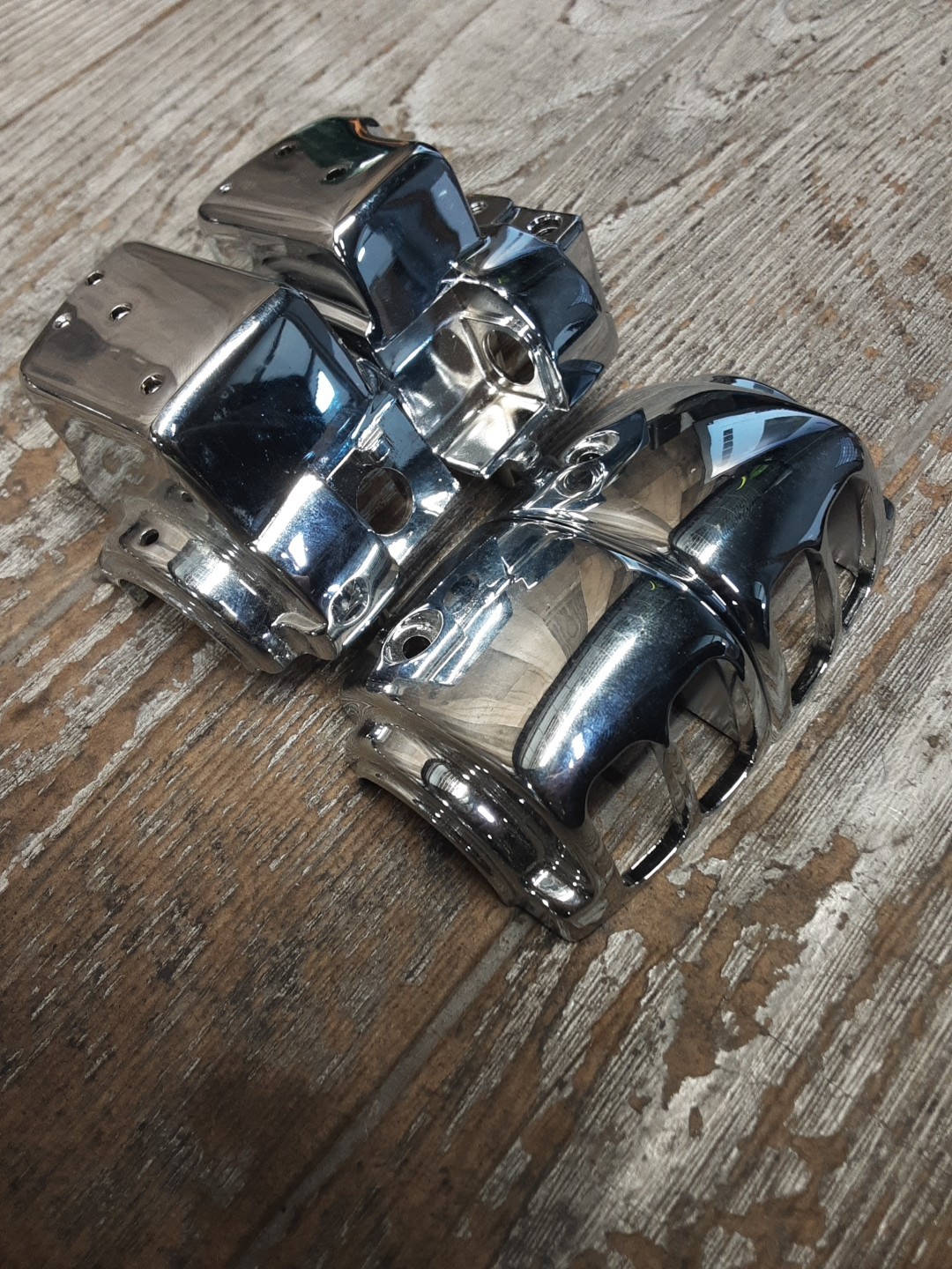 Harley Davidson Front Left Right Hand Control Switch Pack Covers Chrome