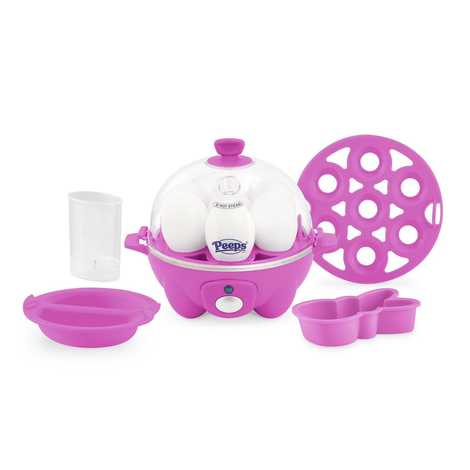 Rapid Egg Cooker set 7 Eggs Pink Steamer Poacher kitchen tool