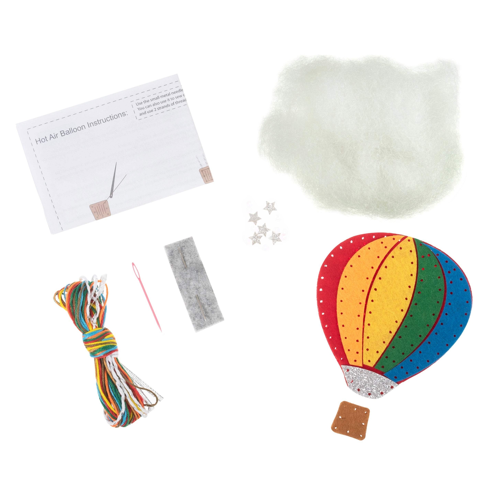 Trimits Felt Decoration Kit Ð Hot Air Balloon, 2x6x13cm, Includes Pre-Cut felt