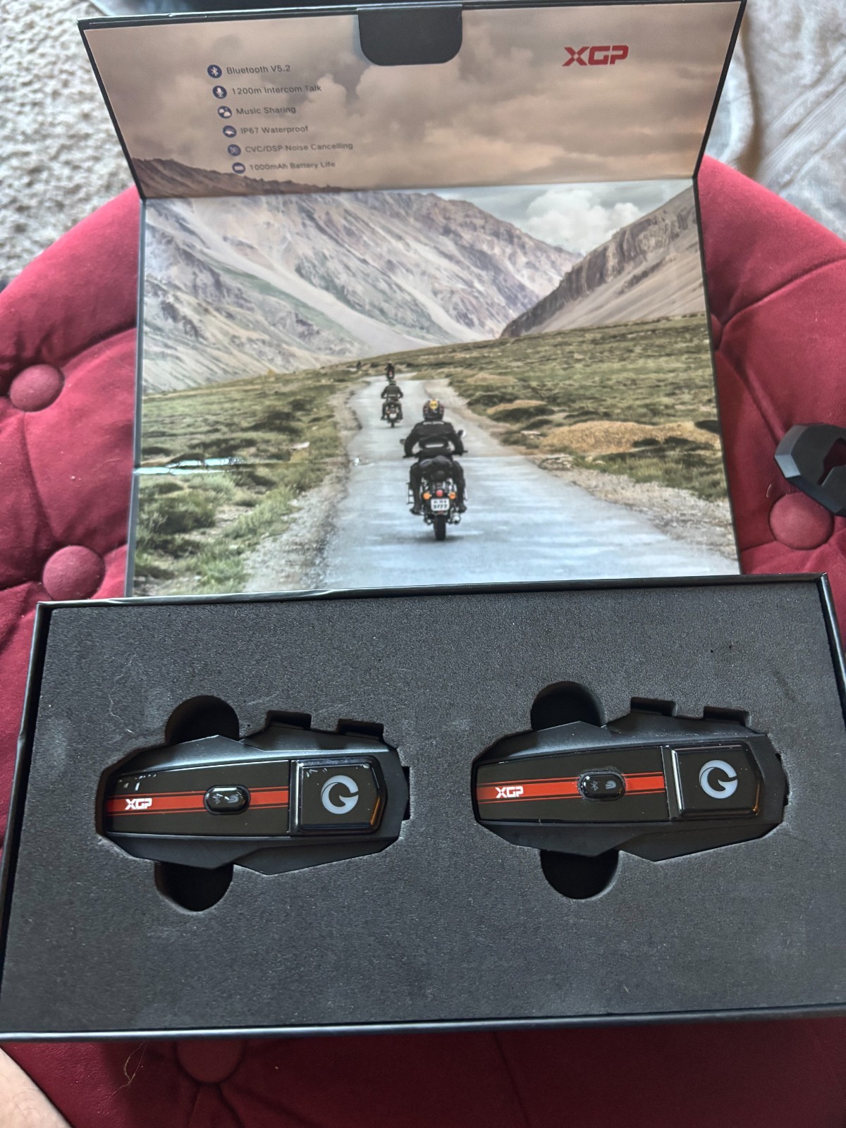 XGP Motorcycle Mesh Intercom Bluetooth Headset 2 Pack