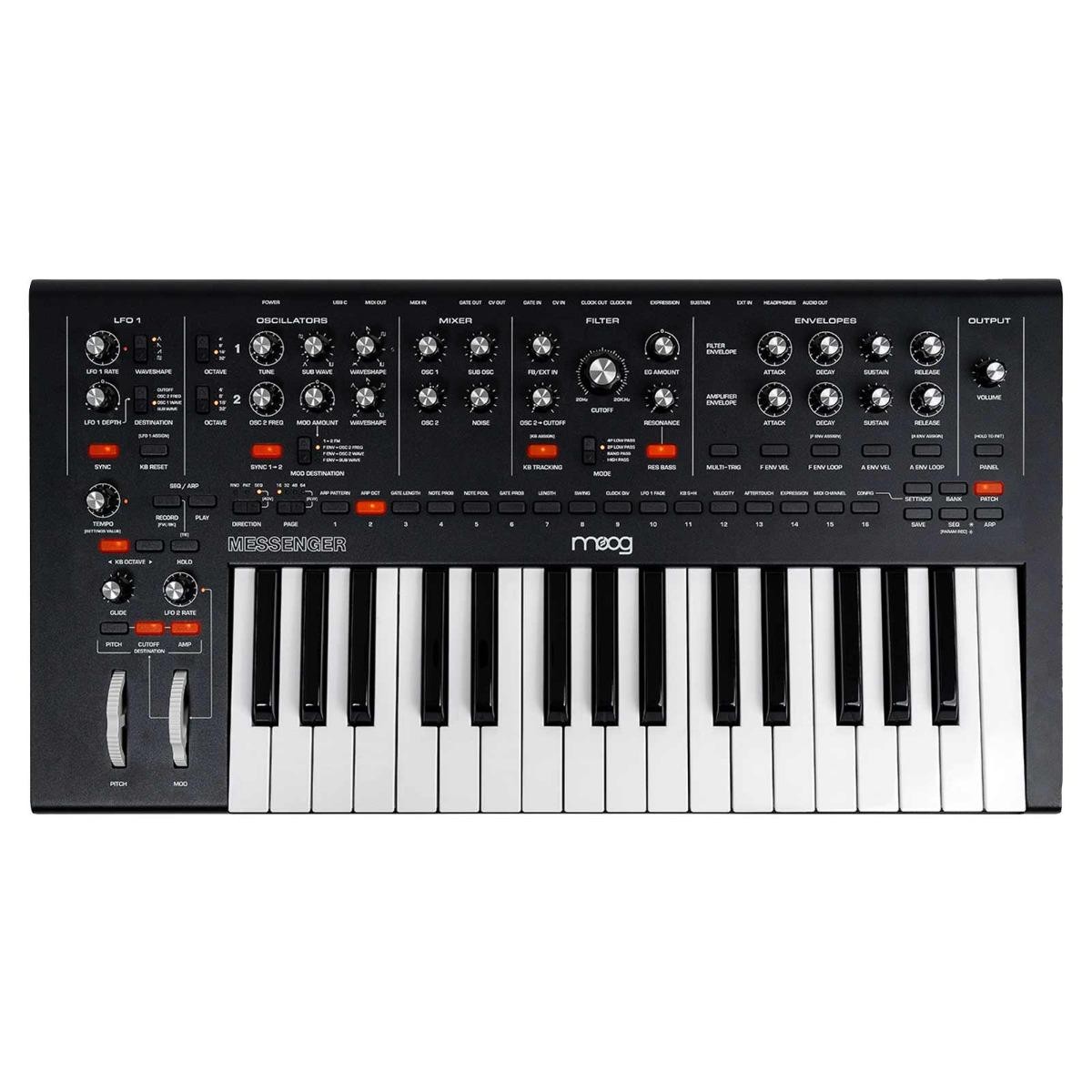 Moog MESSENGER Monophonic Recording Analog Keyboard Synthesizer