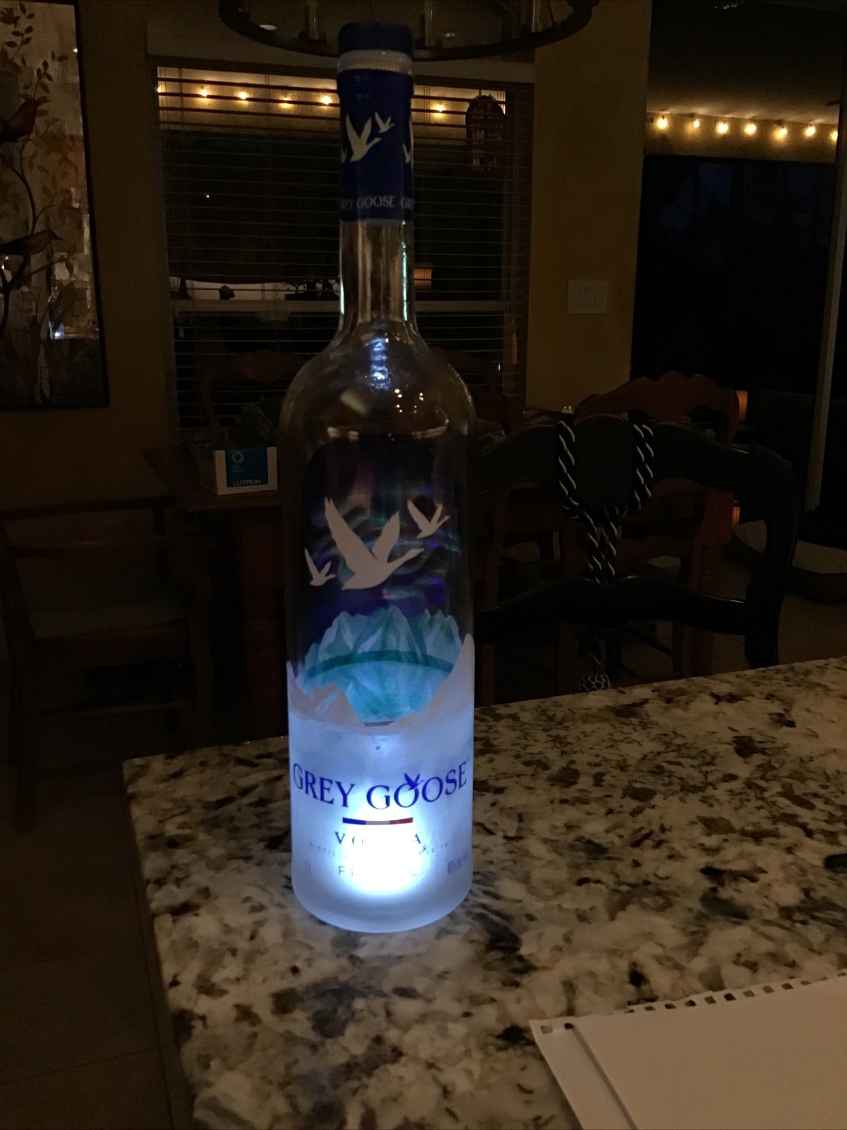 Special Edition Light Up Grey Goose Bottle Empty 1 Liter