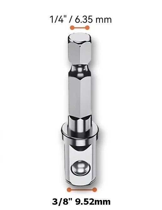 10-19mm 3/8"-3/4" Universal Socket Tool Adjustable Wrench Sleeve Adapter Kit