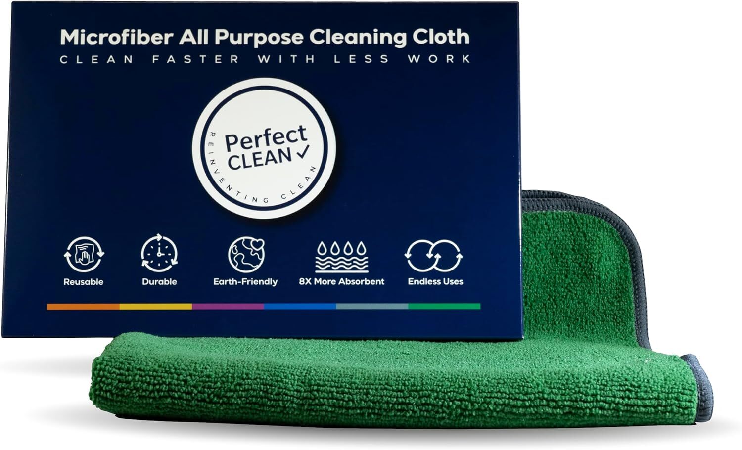 PerfectClean Microfiber Cleaning Cloth, Absorbent Cleaning Towels, 12”x12''