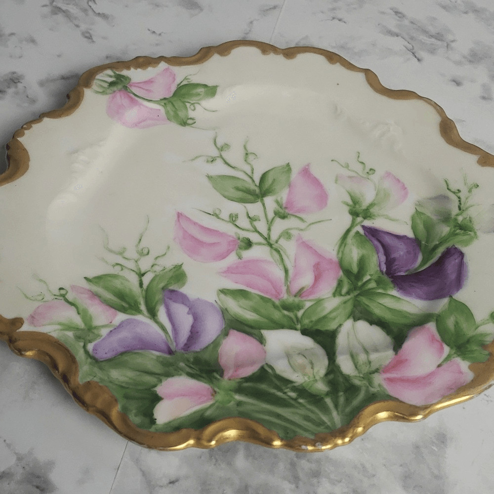 Vintage WG and Company Purple and Pink Limoges Plate