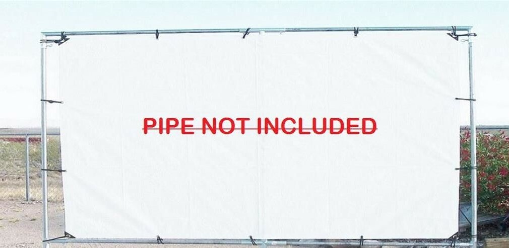 10' x 16' Outdoor Hanging Home Movie Screen Kit 1" Fittings PIPE NOT INCLUDED