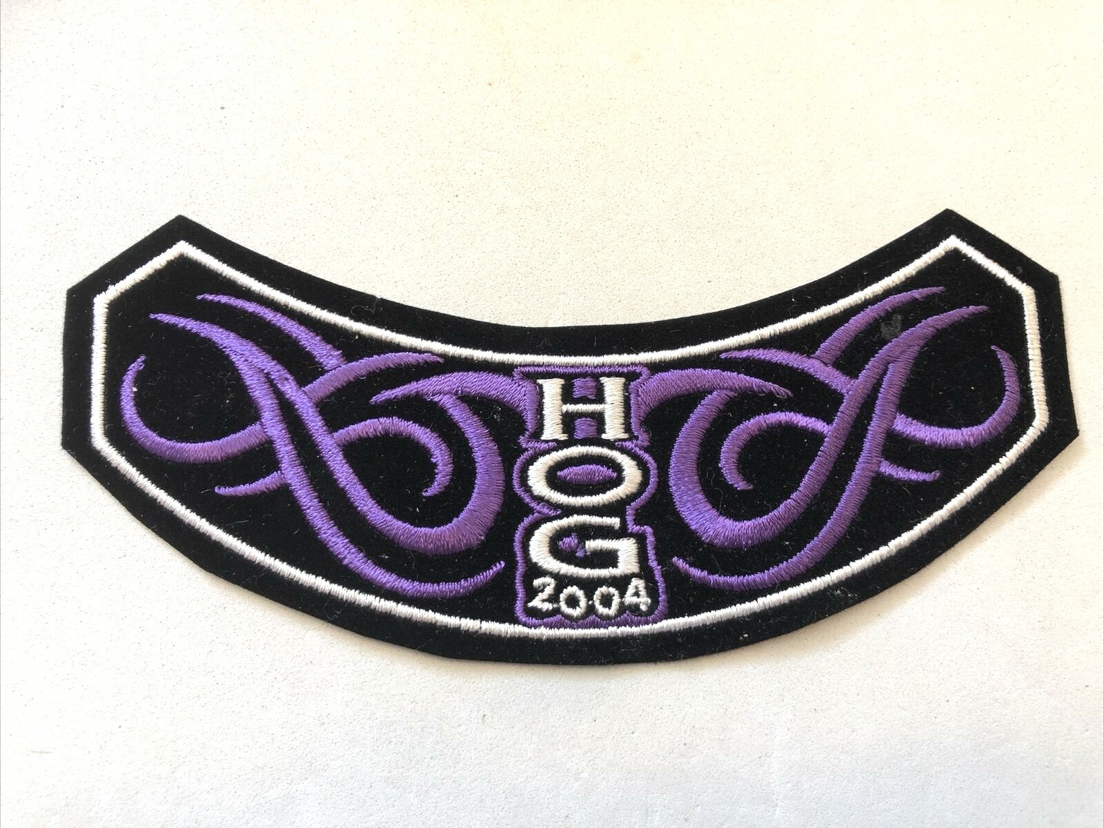 2004 Harley Davidson HOG Owners Group Rocker Patch AND PIN in sealed  5 3/4"