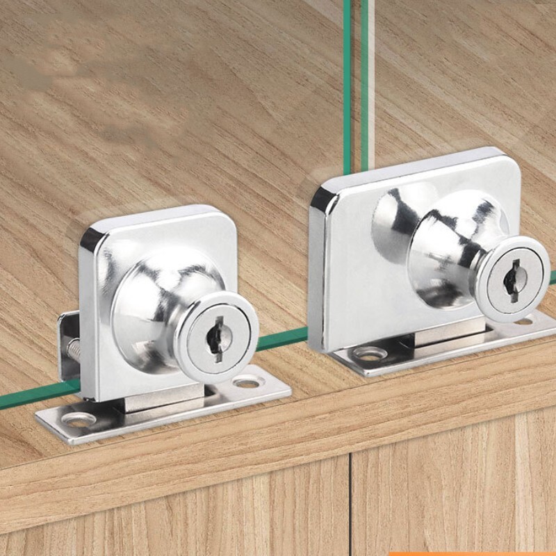 Double Door Drawer Display Case Showcase Glass Door Lock with Universal Key